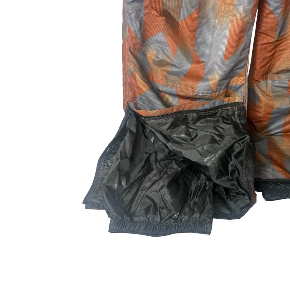 Pulse Orange Gray Mens Large‎ Lined Snow Pants Multiple Pockets